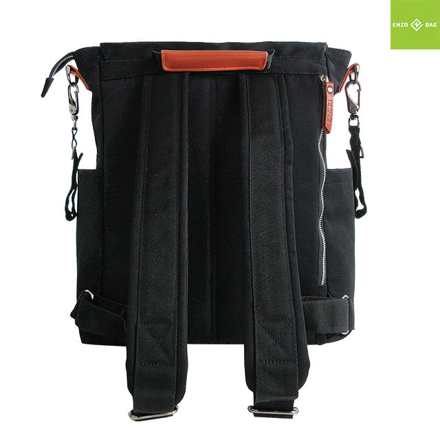 Travel Waterproof Diaper Bag Backpack With Stroller Organizer In Black-Enzobags