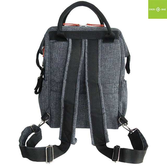 Large Waterproof Diaper Bag Backpack For Mom In Grey-Enzobags